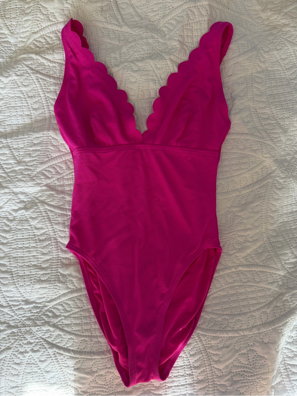 kate spade Hot Pink Scallop One-Piece Swimsuit